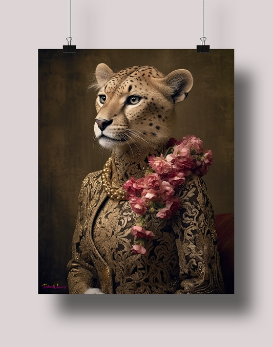 Cheetah Fashionista: Museum-Grade Poster - Tropland Universe