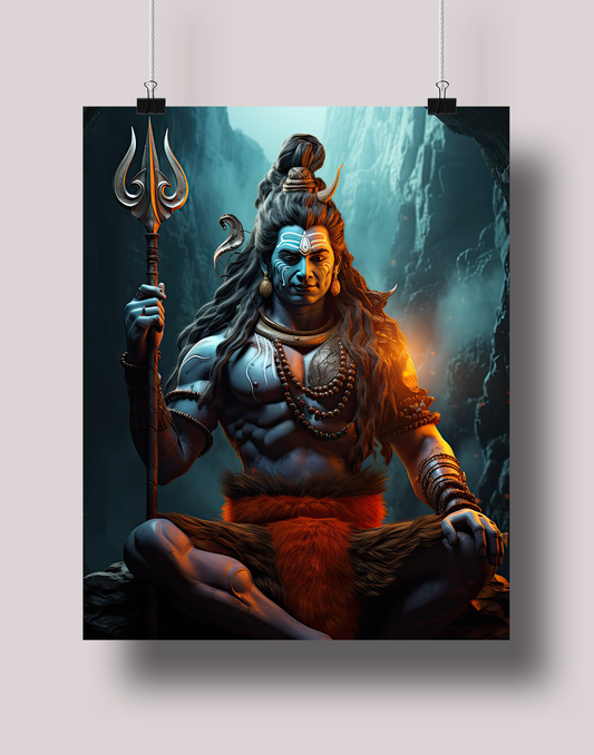 Hindu God Lord Shiva: Museum-Grade Poster - Tropland Universe