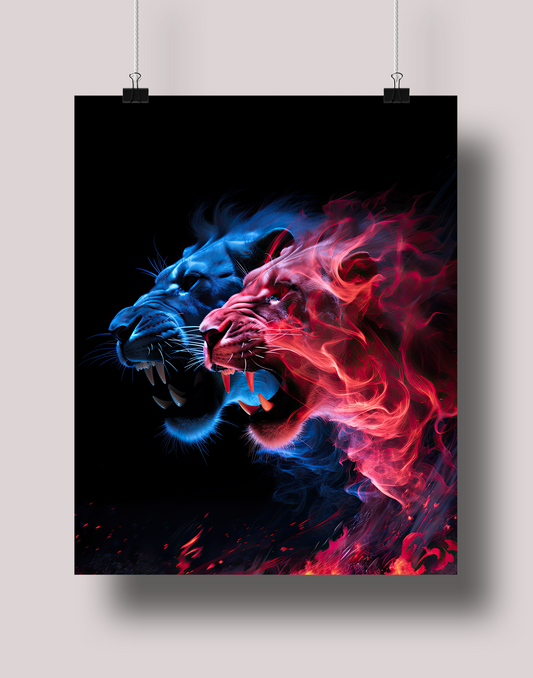 The Lion Kingdom: Museum-Grade Poster - Tropland Universe