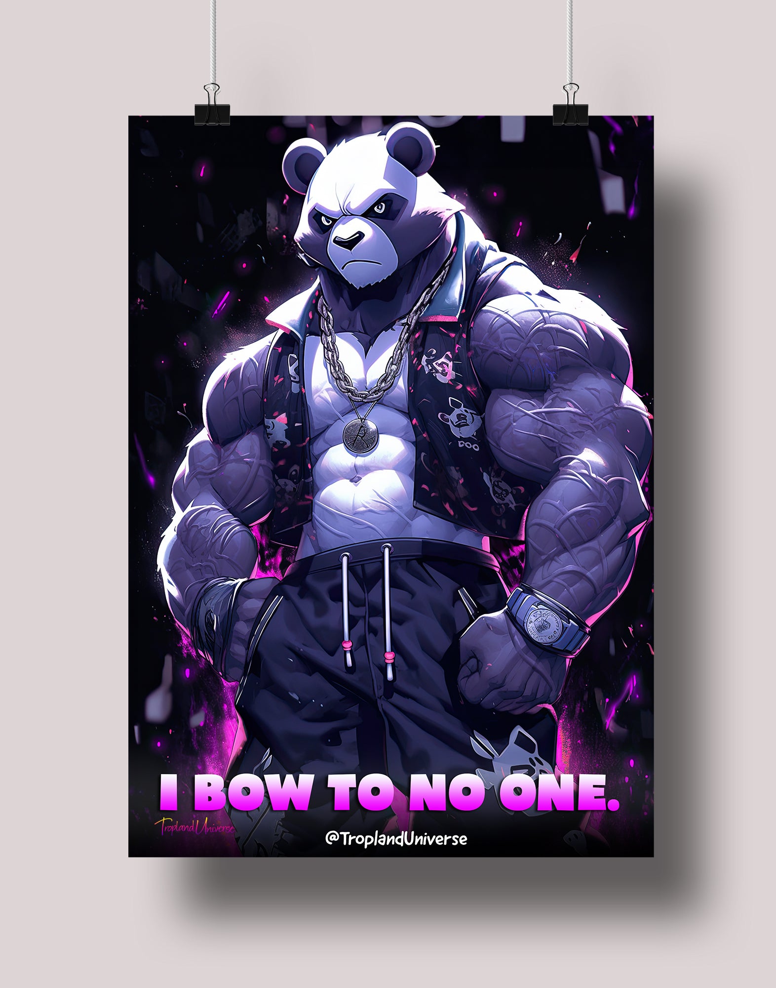 Panda Strength: Premium Poster - Tropland Universe